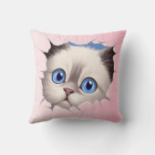かわいいのぞきこむラグドール猫 クッション (裏面)