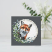 かわいいのぞき見森林の狐パーティー 招待状 (スタンド正面)