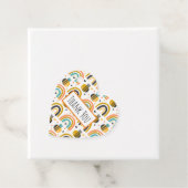 かわいいのまわりにと虹のパターンありがとう フェイバータグ (インサイチュ)