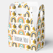 かわいいのまわりにと虹のパターンありがとう フェイバーボックス (オープン)