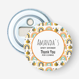 かわいいのまわりにと虹のパターンありがとう 栓抜き