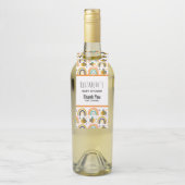 かわいいのまわりにと虹のパターン赤ちゃんシャワー ボトルネックタグ (ボトル)