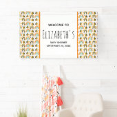 かわいいのまわりにと虹のパターン赤ちゃんシャワー 横断幕 (インサイチュ)