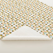 かわいいのまわりにと虹のパターン シェルパブランケット (3/4)