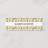 かわいいのまわりにと虹のパターン スキニー名刺 (正面)