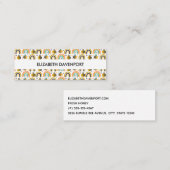 かわいいのまわりにと虹のパターン スキニー名刺 (正面/裏面)