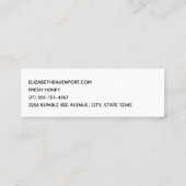 かわいいのまわりにと虹のパターン スキニー名刺 (裏面)