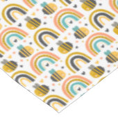 かわいいのまわりにと虹のパターン テーブルクロス (アングル)