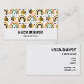 かわいいのまわりにと虹のパターン 名刺 (正面/裏面)