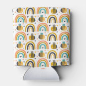 かわいいのまわりにと虹のパターン 缶クーラー (裏面)