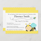 かわいいのまわりにのテーマ、男の子のベビーシャワー 招待状 (正面/裏面)