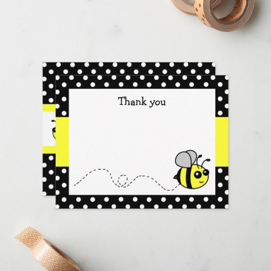 かわいいのまわりにの黄色の平たい箱はメッセージカード感謝していしています ノートカード (正面/裏面インサイチュ)