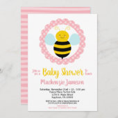 かわいいのまわりにガールズベビーシャワー招待状 招待状 (正面/裏面)