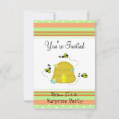 かわいいのまわりにサプライズパーティの招待状 招待状 (正面)