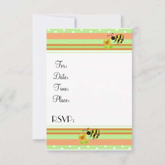 かわいいのまわりにサプライズパーティの招待状 招待状 (裏面)