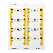 かわいいのまわりにハニカムハロー私の名前はステッカー ラベル (フルシート)