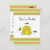 かわいいのまわりにパーティの招待状 招待状 (正面/裏面)