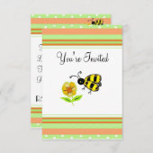 かわいいのまわりにパーティの招待状 招待状 (正面/裏面)