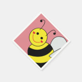 かわいいのまわりにピンク スタンダードカクテルナプキン (角)