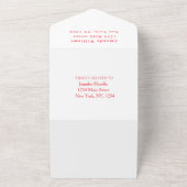 かわいいのまわりにフローラ水色ベビーシャワー オールインワン招待状 (外側)