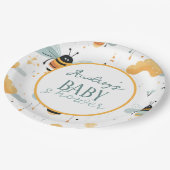 かわいいのまわりにベビーシャワー ペーパープレート (アングル)
