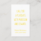 かわいいのまわりに再生日 コーリングカード (裏面)