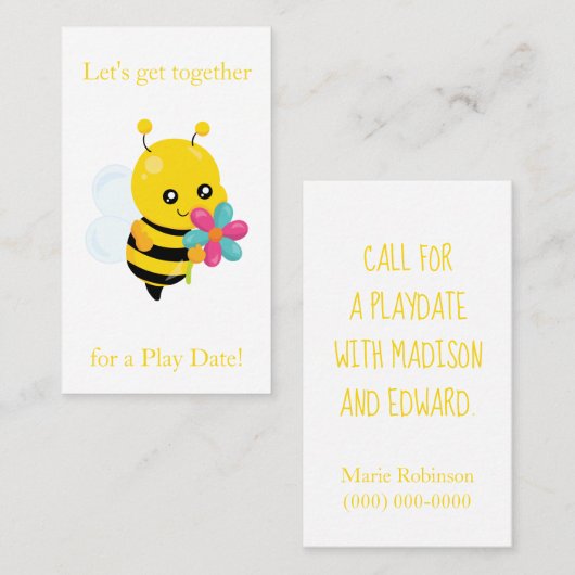 かわいいのまわりに再生日 コーリングカード (正面/裏面)