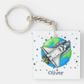 かわいいのまわりに宇宙船 キーホルダー (正面)