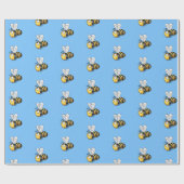 かわいいのまわりに漫画イラストレーション ラッピングペーパー (フラット)