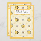 かわいいのまわりに男の子の子の赤ちゃんシャワー サンキューカード (正面/裏面)