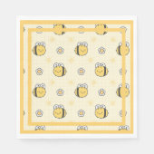 かわいいのまわりに男の子の子の赤ちゃんシャワー スタンダードランチョンナプキン (正面)