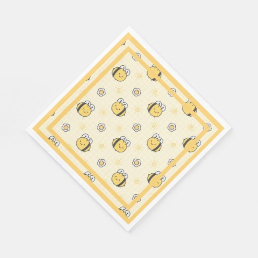 かわいいのまわりに男の子の子の赤ちゃんシャワー スタンダードランチョンナプキン (角)