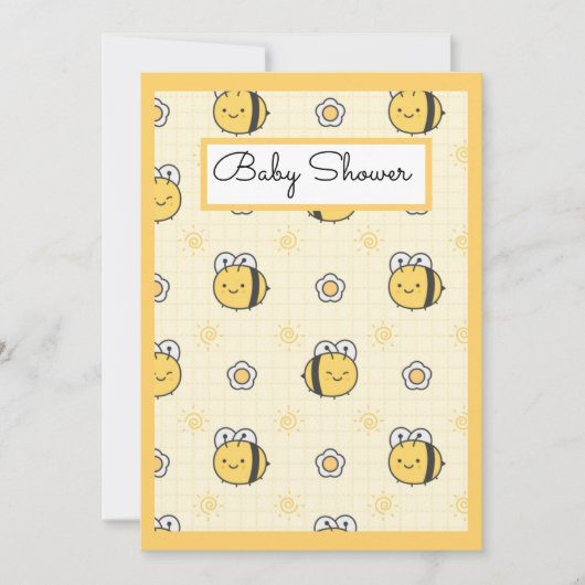 かわいいのまわりに男の子の子の赤ちゃんシャワー 招待状 (正面)