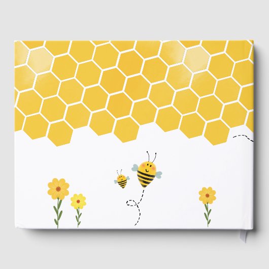 かわいいのまわりに男女兼用の赤ちゃんシャワー ゲストブック (裏面)