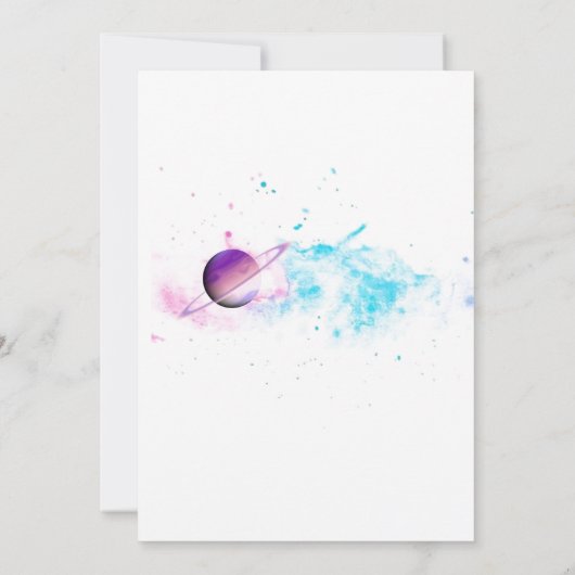 かわいいのまわりに第1回お月さま1回目の誕生日 招待状 (裏面)