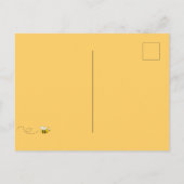 かわいいのまわりに黄色のひまわり赤ちゃんシャワー ポストカード (裏面)