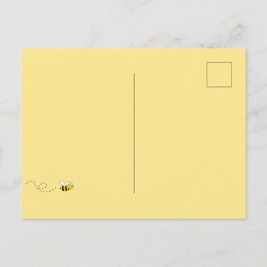 かわいいのまわりに黄色の赤ちゃんシャワー ポストカード (裏面)