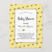 かわいいのまわりに黄色の赤ちゃんシャワー ポストカード (正面)