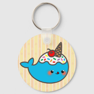 かわいいのアイスクリームNarwhal キーホルダー