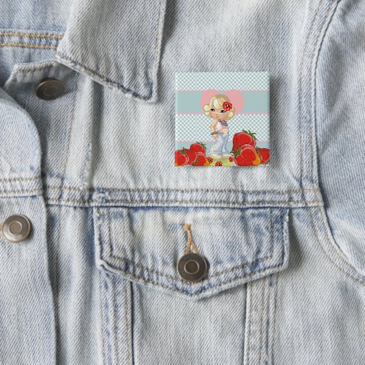 かわいいのイチゴがとてもかわいい子 缶バッジ (インサイチュ)