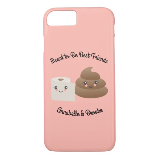 かわいいのウンチ及びTP (トイレットペーパー)の親友のギフト Case-Mate iPhoneケース (裏面)