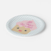 かわいいのカップケーキが楽しめる ペーパープレート (アングル)