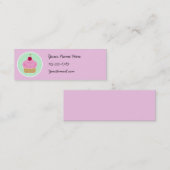 かわいいのカップケーキの細いプロフィールカード スキニー名刺 (正面/裏面)