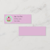 かわいいのカップケーキの細いプロフィールカード スキニー名刺 (正面/裏面)