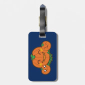 かわいいのカボチャ荷物のラベル ラゲッジタグ (裏面縦)