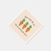 かわいいのカロットが自分の言葉を応援やる気を起こさせるする スタンダードカクテルナプキン (角)