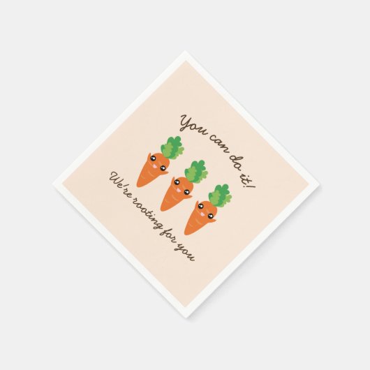 かわいいのカロットが自分の言葉を応援やる気を起こさせるする スタンダードカクテルナプキン (角)