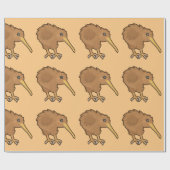 かわいいのキーウィ ラッピングペーパー (フラット)