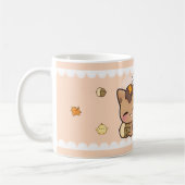 かわいいのクリを持つかわいいチビ（小さくかわいく書いた感じ）のリス コーヒーマグカップ (左)