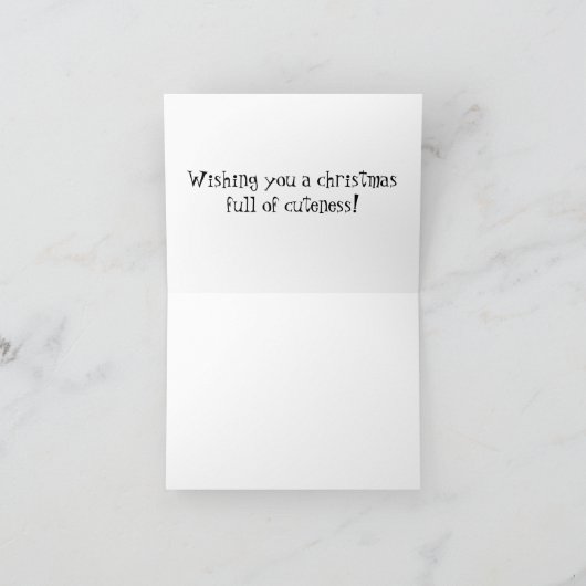 かわいいのクリスマスのさらさの子猫猫 シーズンカード (内部)